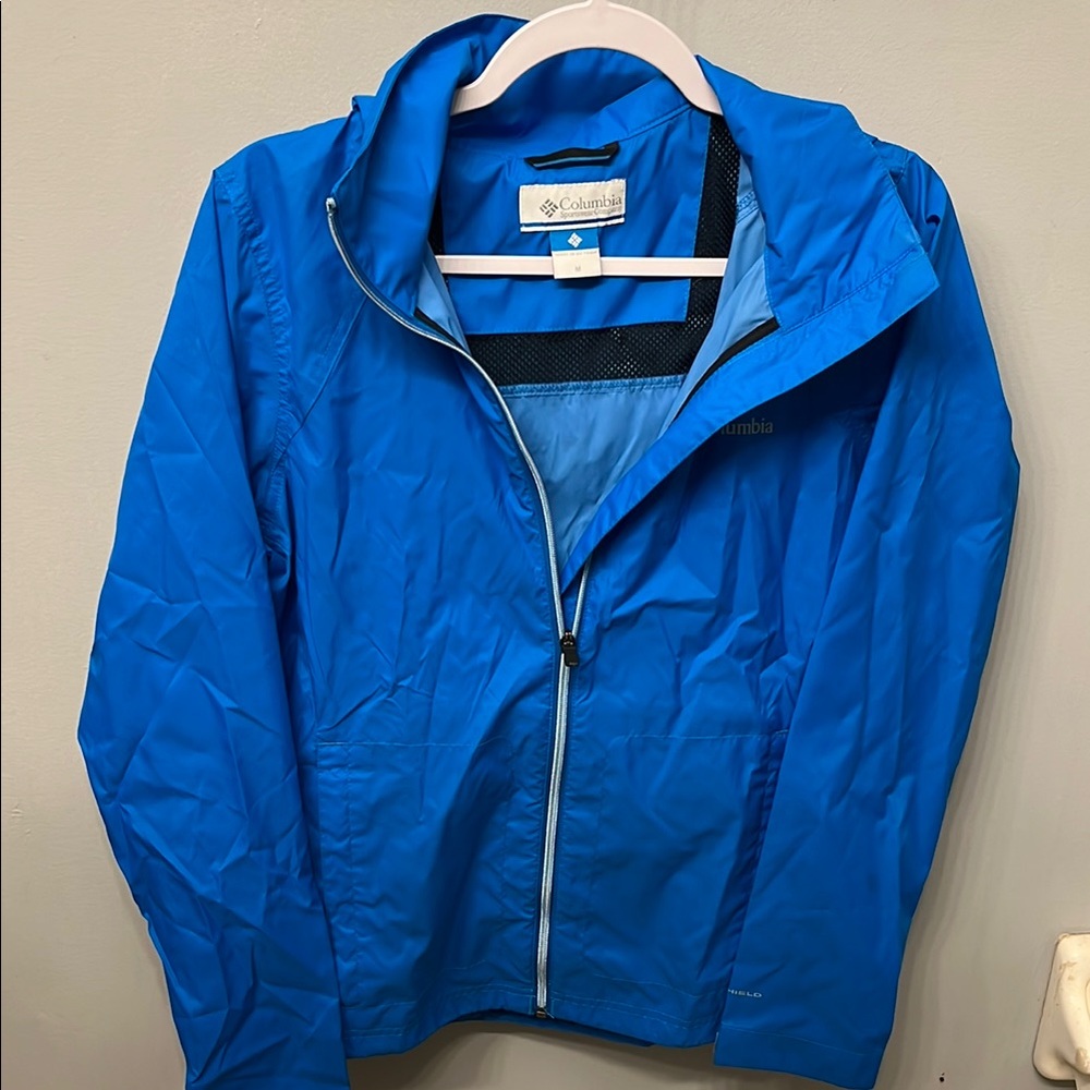 Columbia Blue Windbreaker Lightweight Weather-Resistant Jacket